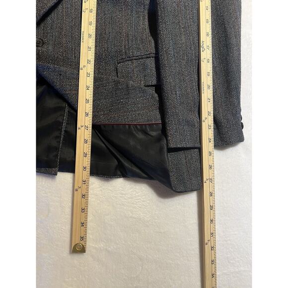 Vintage Haggar 44R Gray Multi-Color Herringbone Tweed Blazer Sport Coat Jacket - Picture 14 of 14